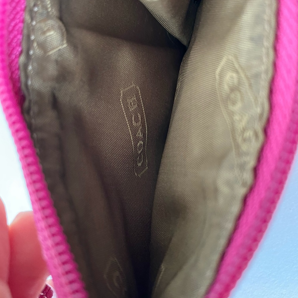 Mini pink COACH wallet
